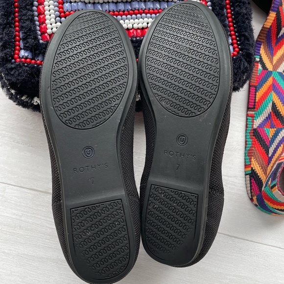 ROTHY’S The Flat Round Toe Ballet Flats Size 7 (Black) - Picture 8 of 17